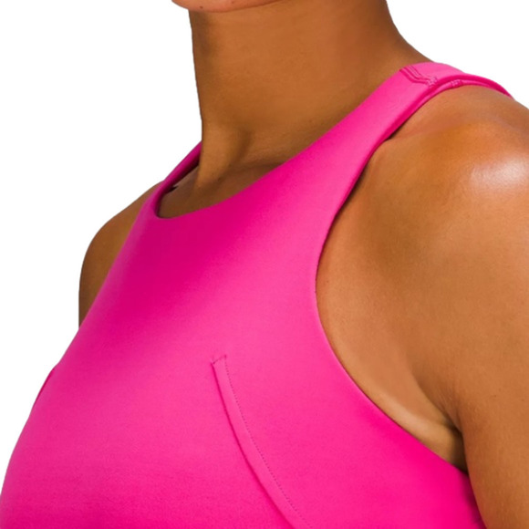 NWT LULULEMON SONIC PINK Wunder Train Crop Tank Top Barbie yoga ebb sports bra - Picture 3 of 4